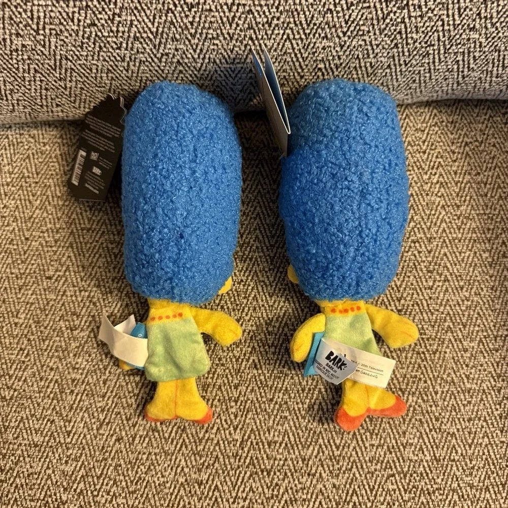 2 pack Bark Box The Simpsons Rare Dog Toy Marge Squeaker XS/S